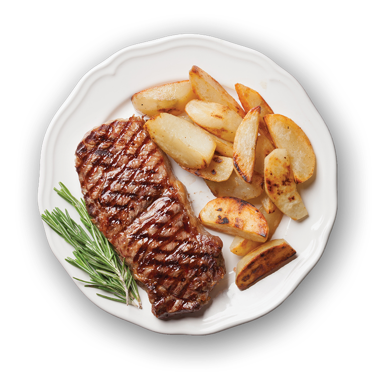 Plate of Steak and Potatoes
